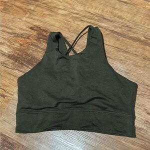 Vuori High Neck Sports Bra, Green (Small)